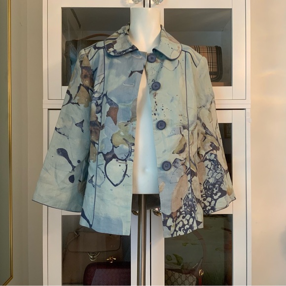 Mario Serrani Italy Women’s Linen Jacket Blazer Size 4 - Picture 3 of 6